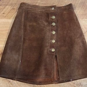 Free people leather skirt